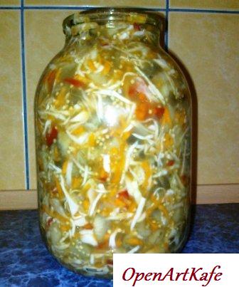 Квашеная капуста с баклажанами